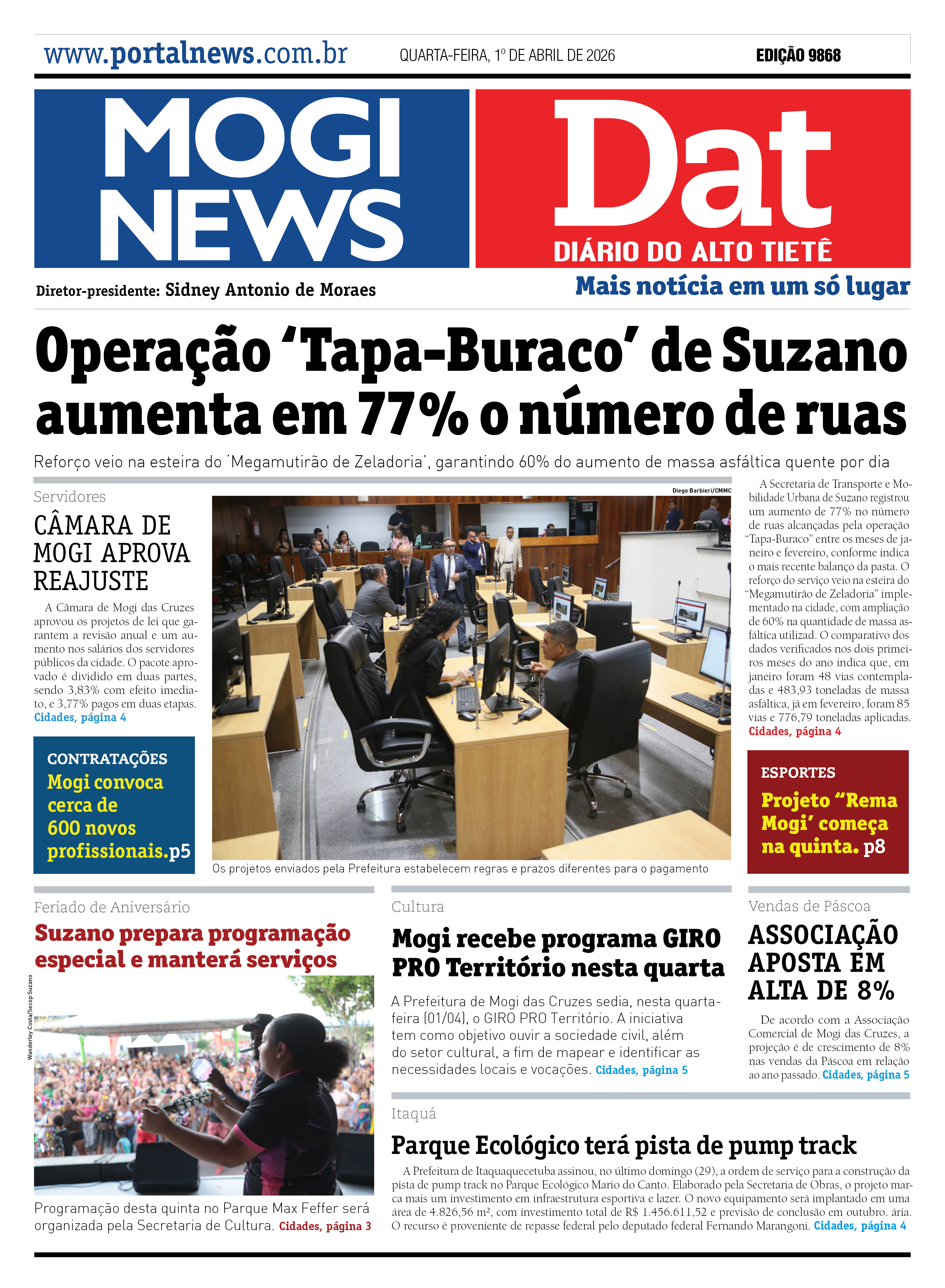 Edição Mogi News/Dat 1º de abril de 2026