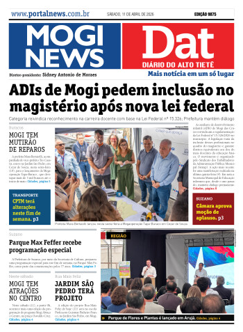 Edição Mogi News/Dat 11 de abril de 2026