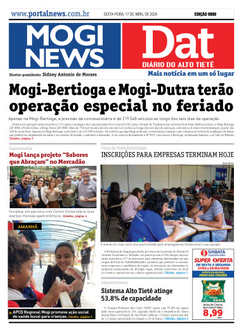 Edição Mogi News/Dat 17 de abril de 2026