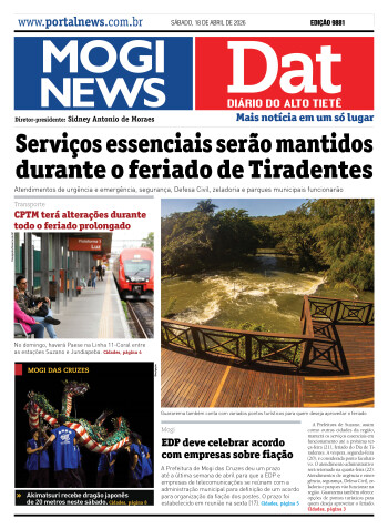 Edição Mogi News/Dat 18 de abril de 2026