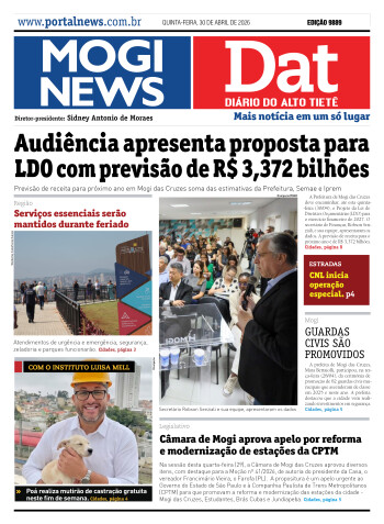 Edição Mogi News / Dat 30 de abril de 2026