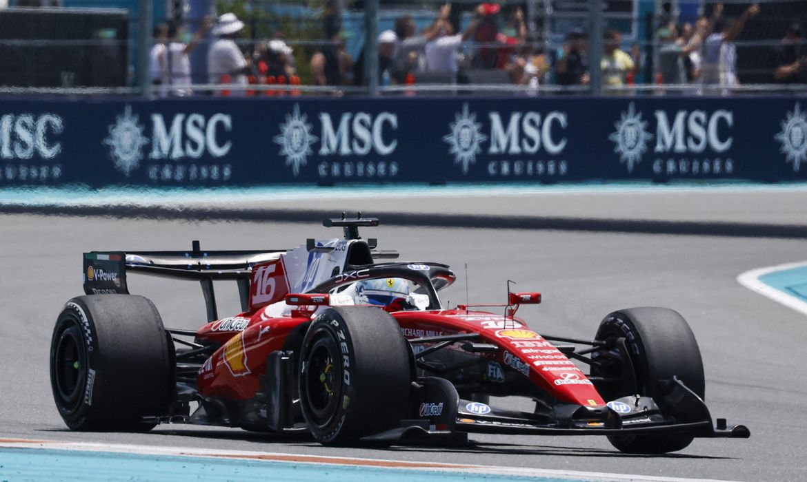 Leclerc é o mais rápido nos treinos do Grande Prêmio de Miami de F1