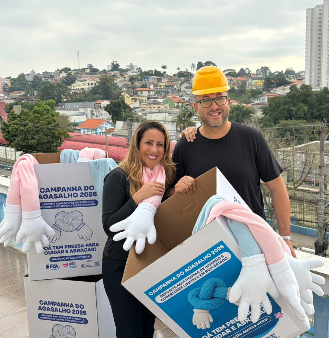 Prefeito Saulo Souza e primeira-dama Flavia Souza lançam Campanha do Agasalho 2026