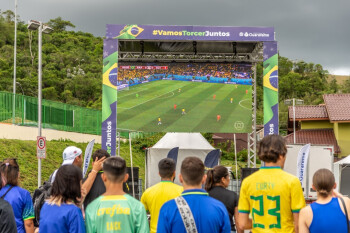 Prefeitura de Guararema vai transmitir jogos do Brasil na Copa do Mundo em telão
