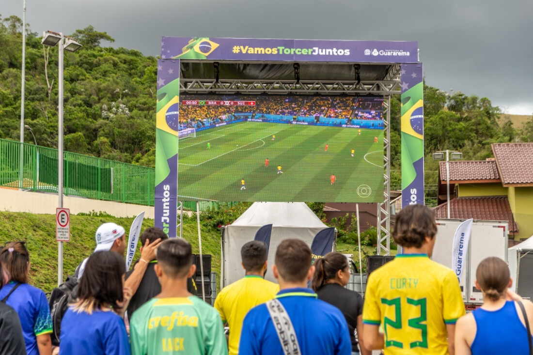 Prefeitura de Guararema vai transmitir jogos do Brasil na Copa do Mundo em telão