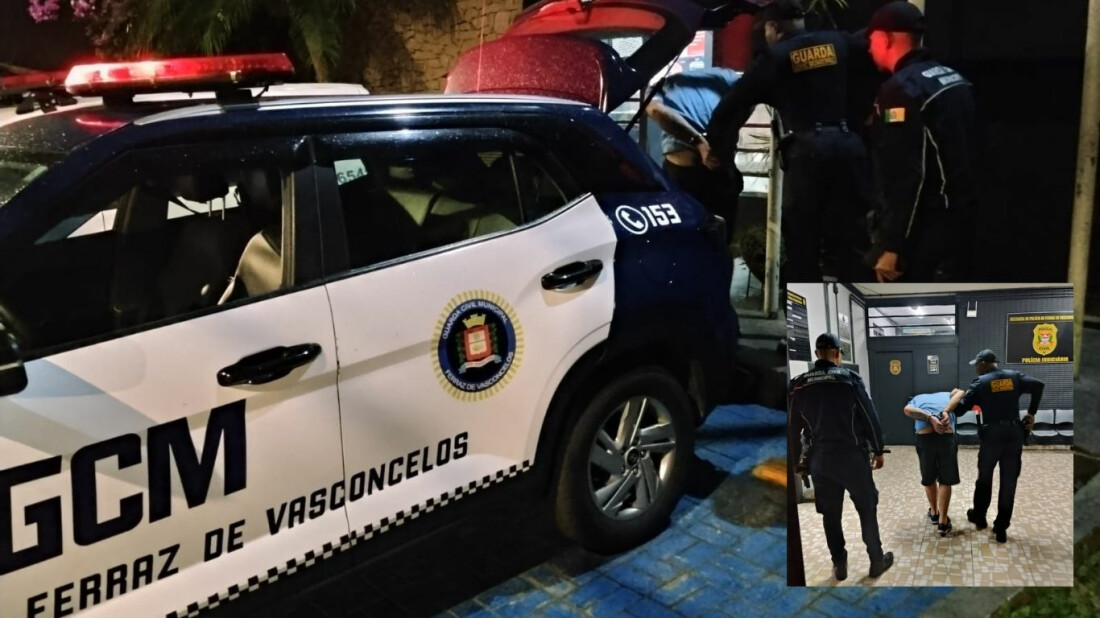 GCM de Ferraz prende suspeito armado após perseguição