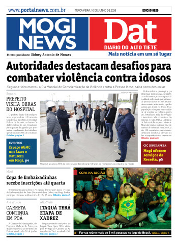 Edição Mogi News / Dat 16 de junho de 2026
