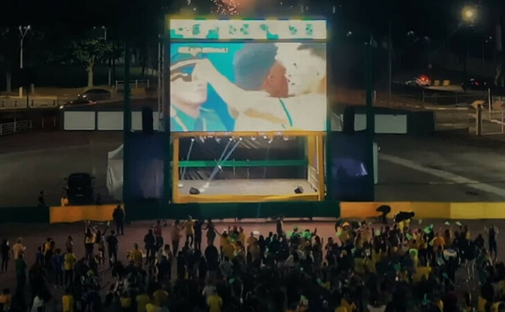 Copa Junina Poá exibe Brasil x Haiti em mega telão de 50 m² nesta sexta-feira