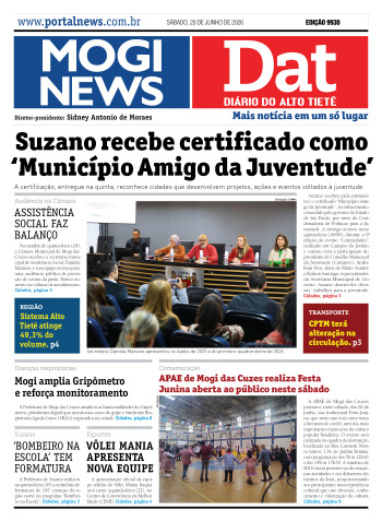 Edição Mogi News / Dat 20 de junho de 2026