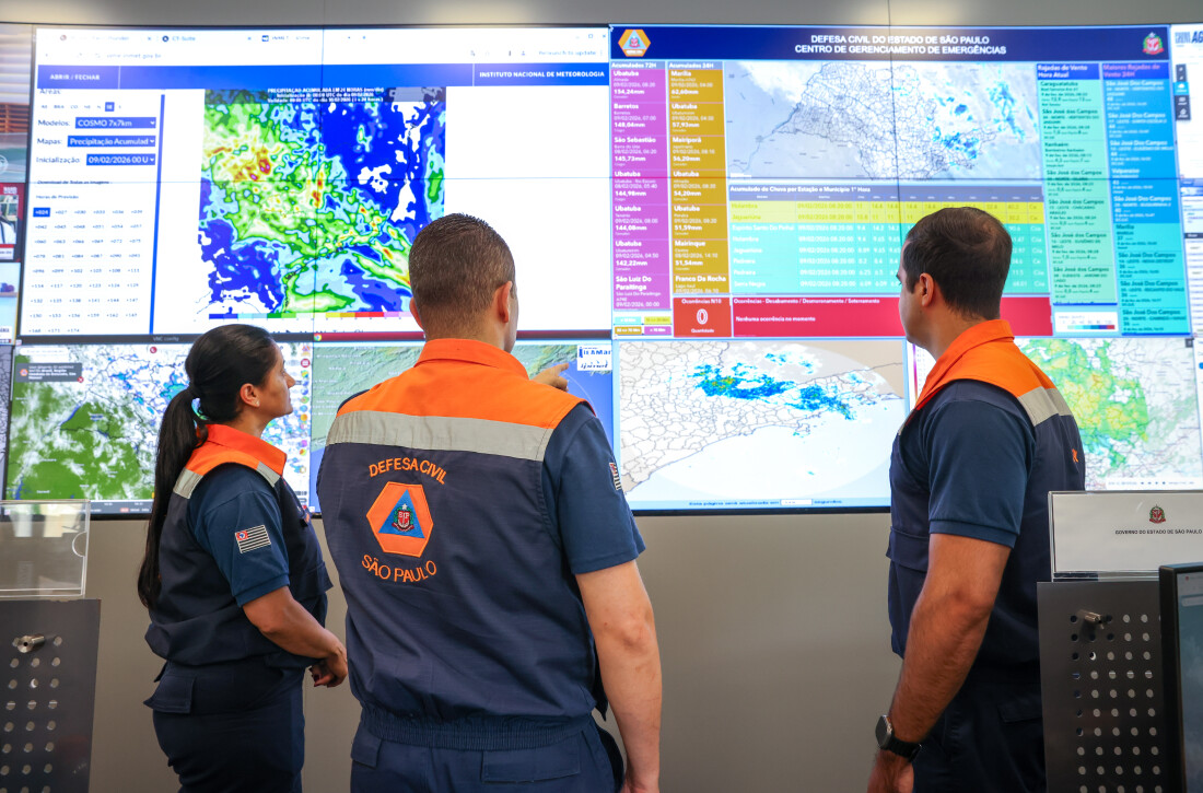 Defesa Civil alerta para primeira frente fria do inverno com chuva, ventos e queda de temperatura