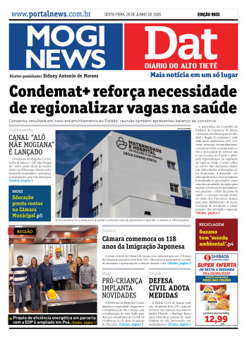 Edição Mogi News / Dat 26 de junho de 2026
