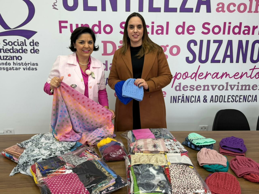 Fundo Social de Suzano entrega toucas e lenços à Rede Feminina de Combate ao Câncer