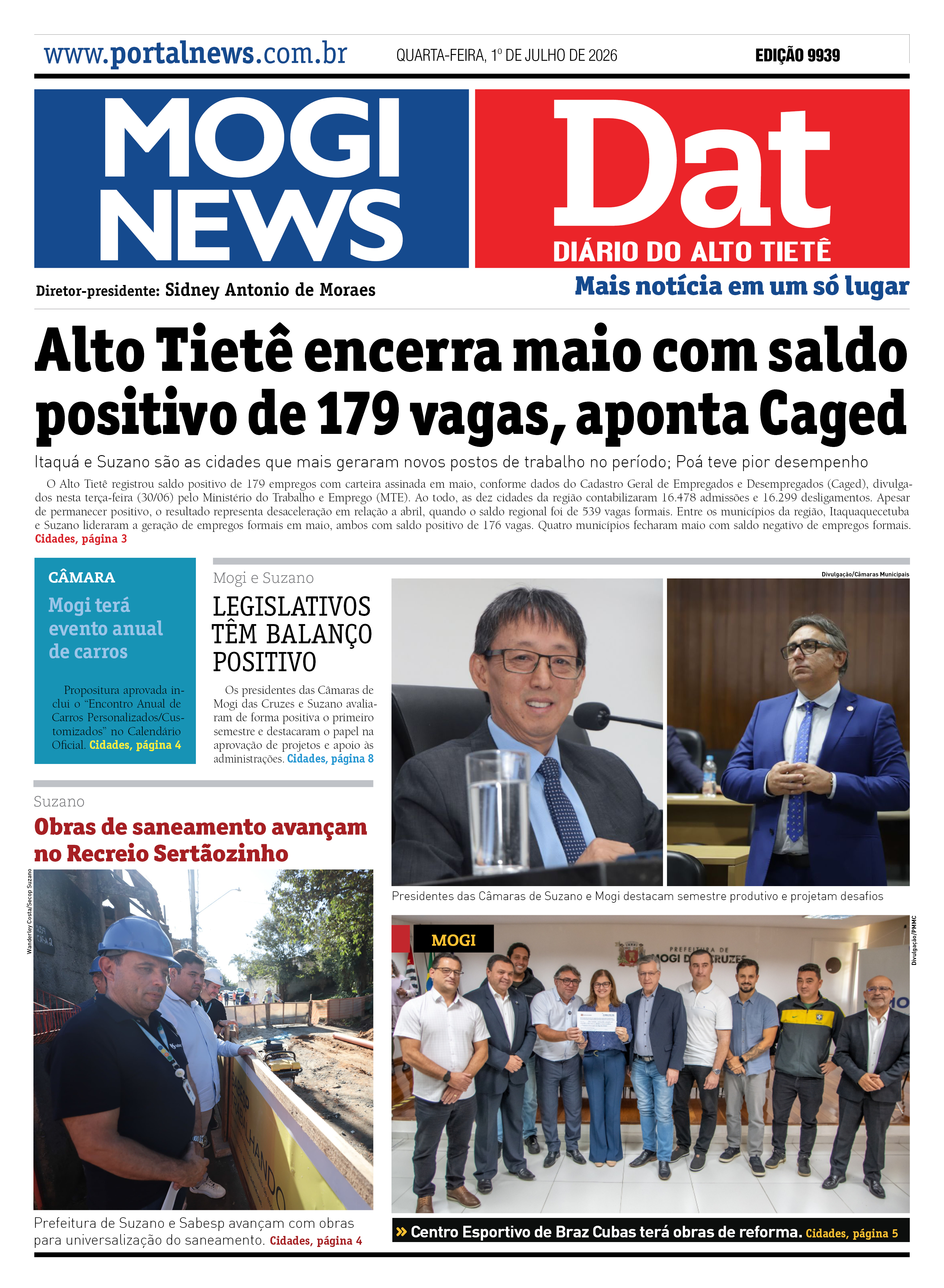 Edição Mogi News / Dat 1 de julho de 2026