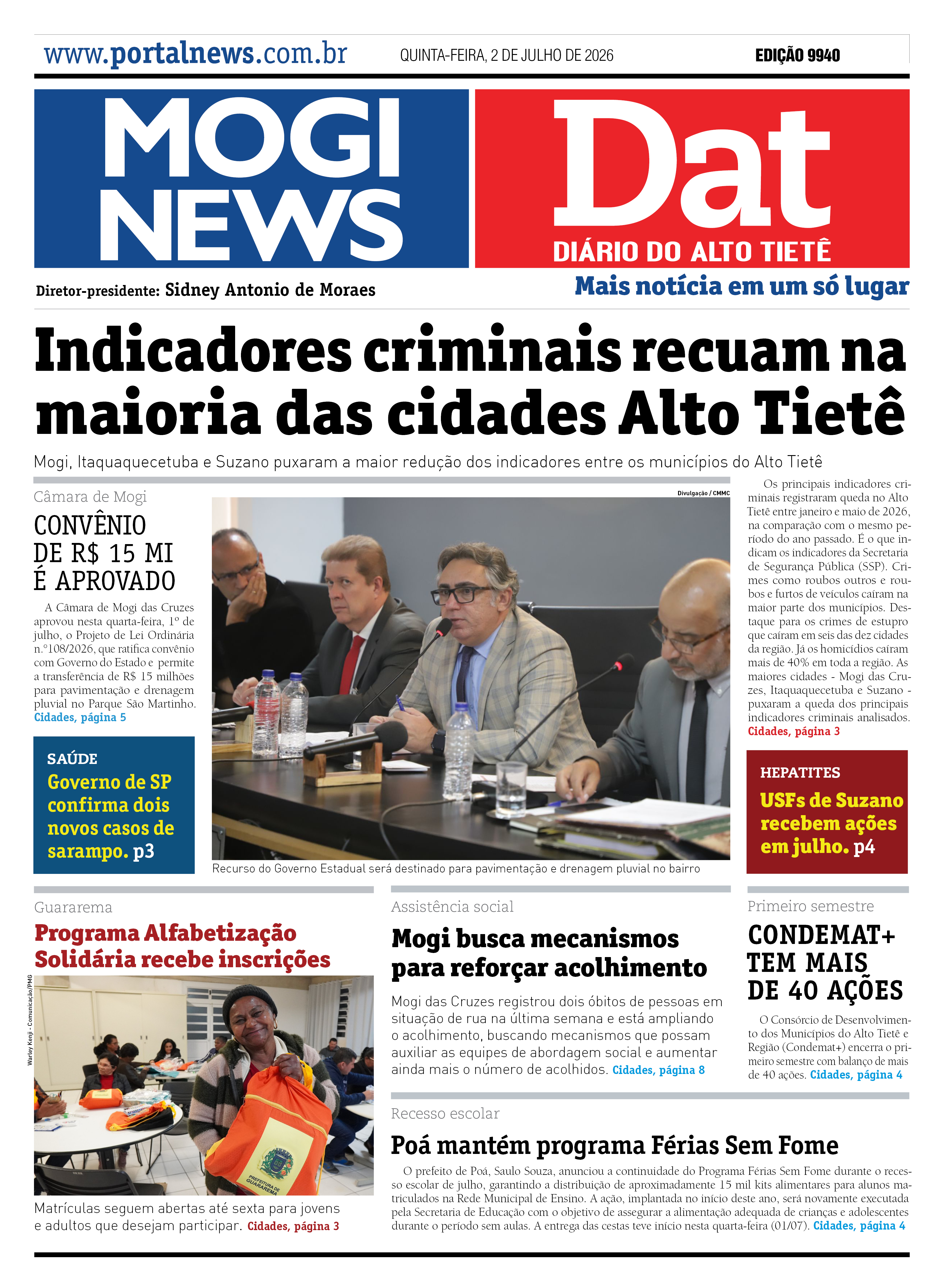 Edição Mogi News / Dat 2 de julho de 2026