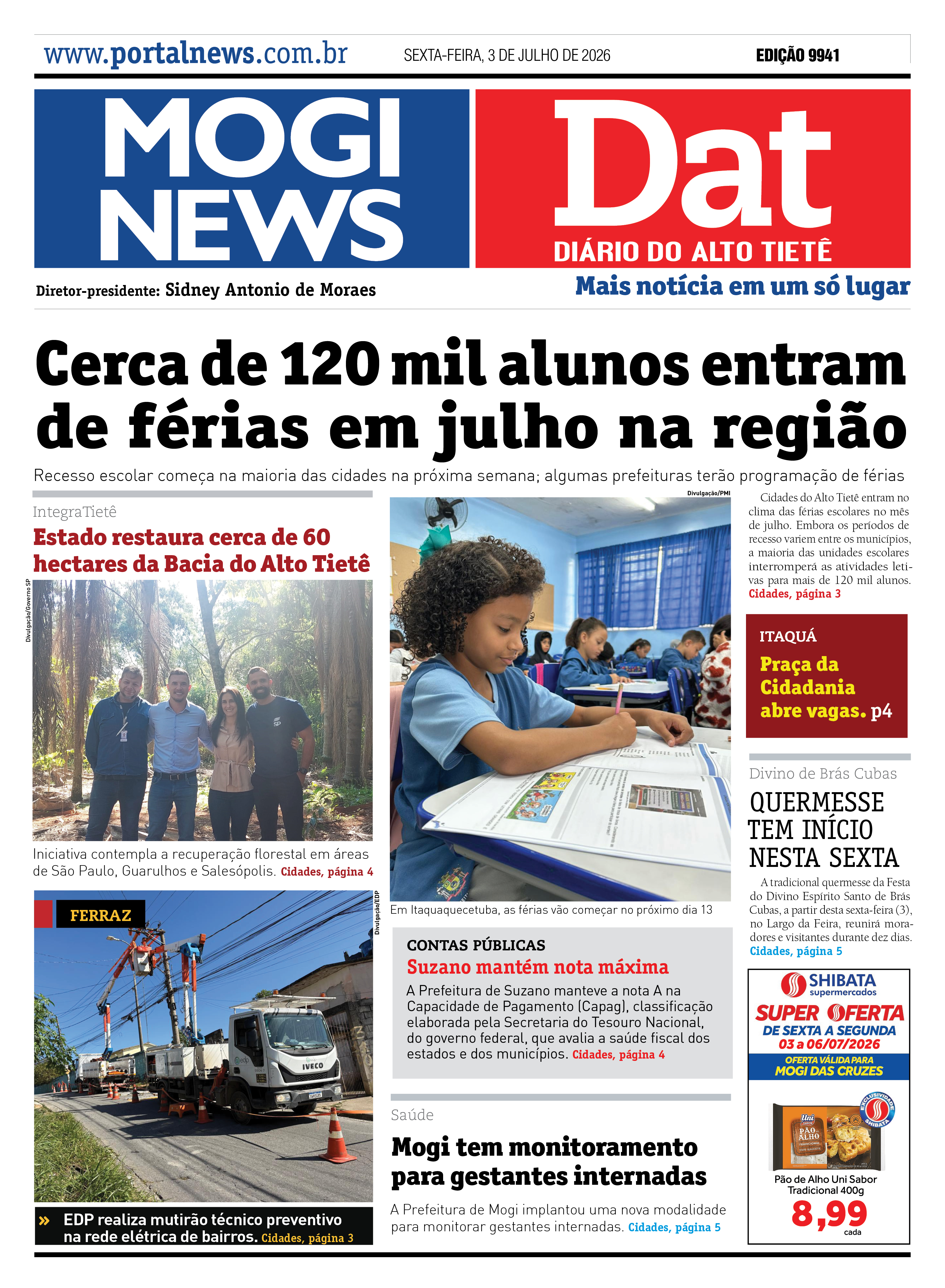Edição Mogi News / Dat 3 de julho de 2026