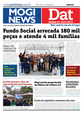 Edição Mogi News / Dat 7 de julho de 2026