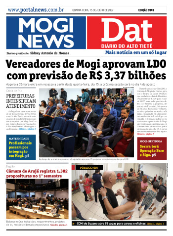 Edição Mogi News / Dat 15 de julho de 2026