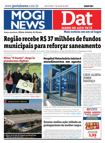 Edição Mogi News / Dat 17 de julho de 2026
