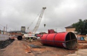 Trabalho e escavação acelerados na Sacadura