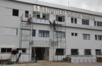 Futuro hospital Santa Maria, em Suzano, recebe nova fachada