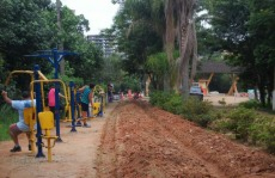 Parque Ecológico de Itaquá recebe obras para a pista de caminhada