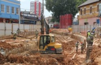 Semae instala mais de 1 quilômetro de rede de esgoto para obras da Sacadura Cabral