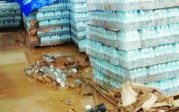 Fonte Áurea é inundada após córrego transbordar