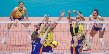 Liga das Nações: seleção feminina supera Holanda por 3 sets a 0