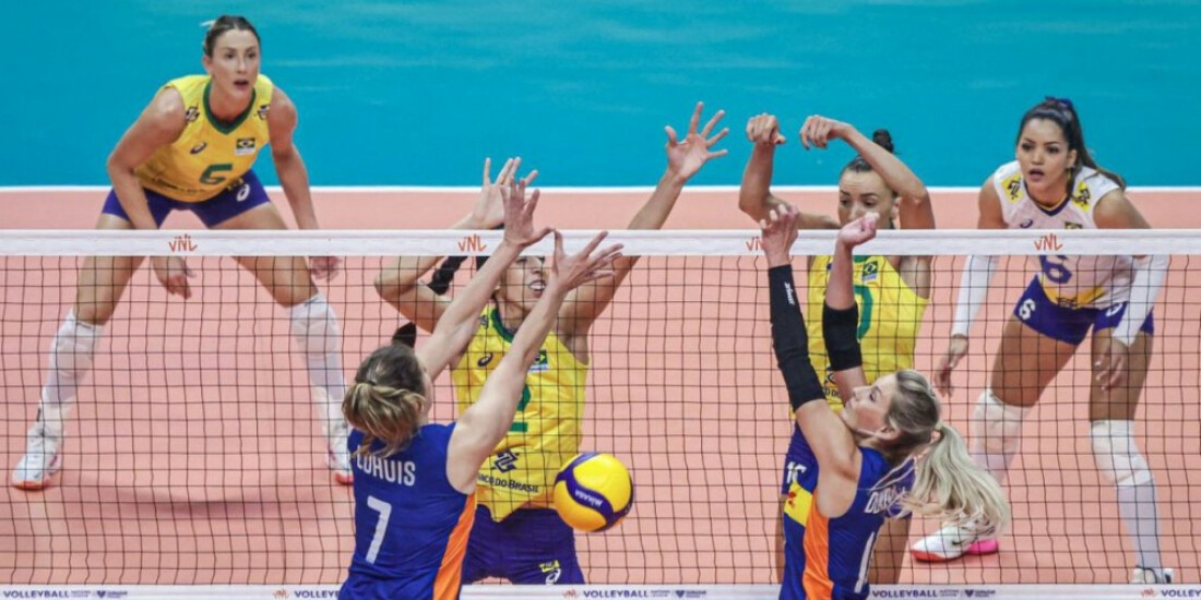 Liga das Nações: seleção feminina supera Holanda por 3 sets a 0