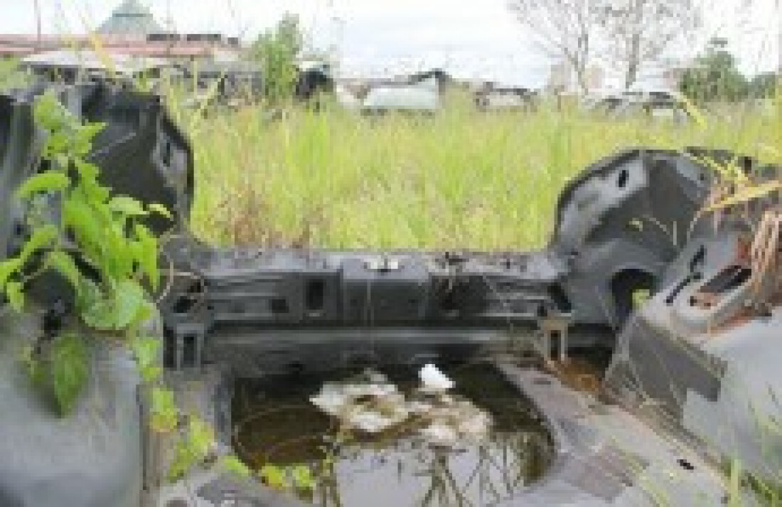 Água parada é risco em pátio da prefeitura abandonado