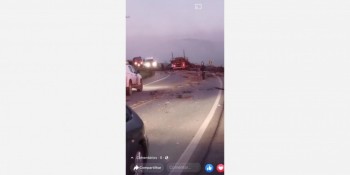 Ônibus colide com caminhão e fere sete pessoas