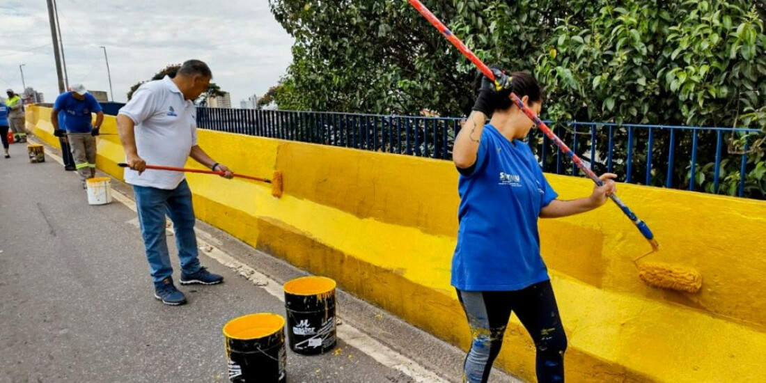 Viaduto Ryu Mizuno passa por nova manutenção