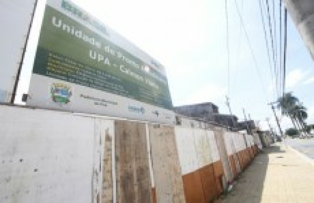 Obra de construção da UPA em Calmon segue em ritmo lento