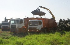 Suzano inicia retirada de carcaças do pátio