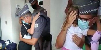 Policiais militares reencontram crianças que sofriam maus-tratos