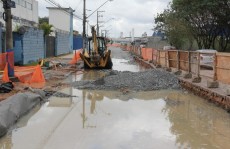 Chuvas atrapalham obras da avenida das Orquídeas: