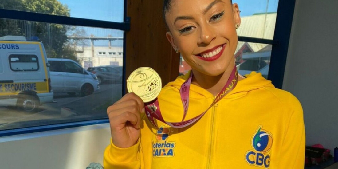 Bárbara Domingos leva ouro inédito em Grand Prix de ginástica rítmica