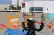 Muro da OAB recebe grafitagem: