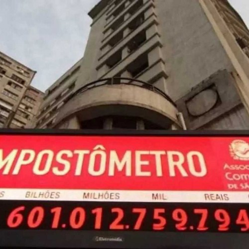 Impostômetro mostra queda de R$ $257 milhões em arrecadação