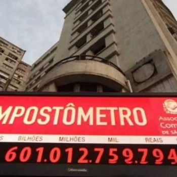 Impostômetro mostra queda de R$ $257 milhões em arrecadação