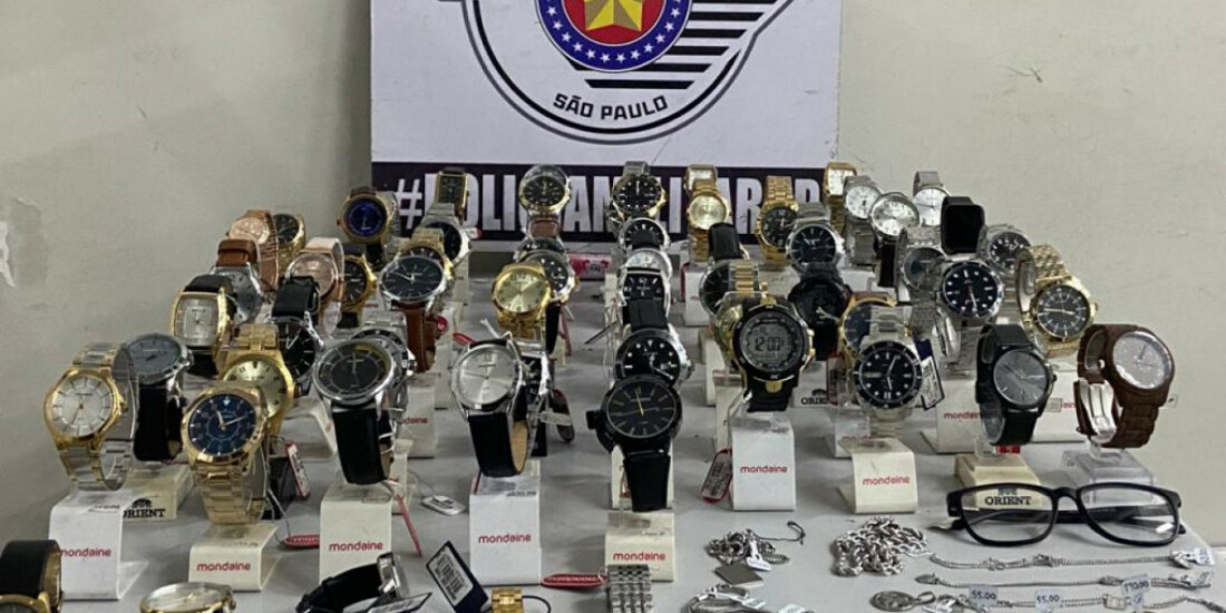 Relojoaria é furtada e polícia recupera objetos avalidos em R$ 10 mil