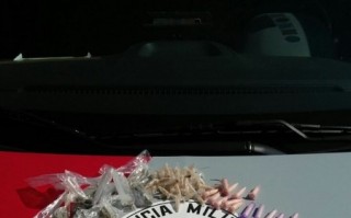 Drogas apreendidas pela PM: