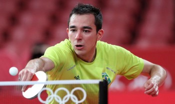 Tênis de mesa: Hugo Calderano mira em medalha em Paris