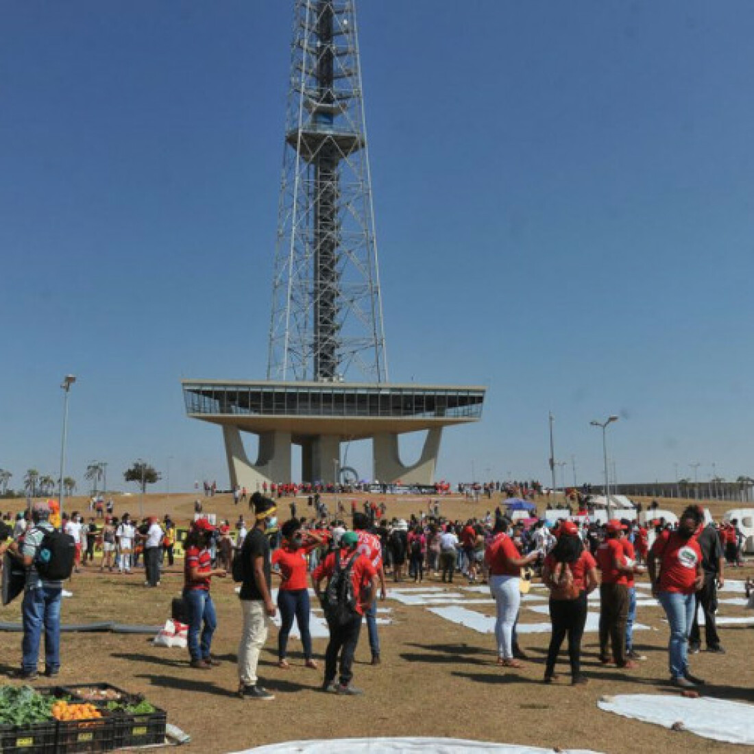 Manifestantes defendem democracia e causas da população vulnerável