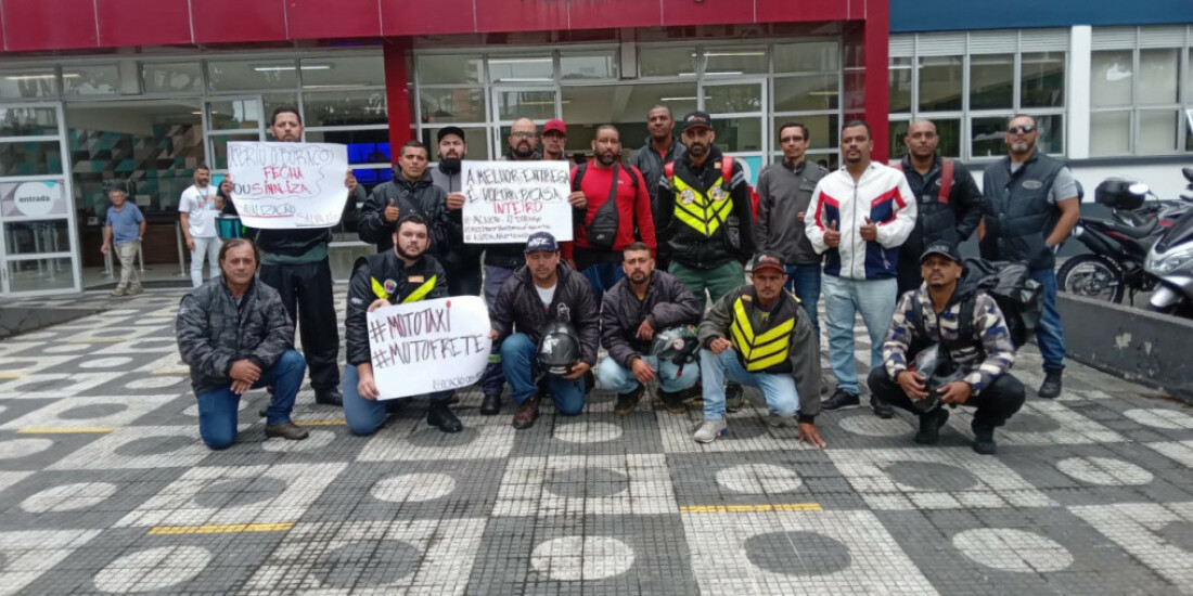 Motoboys protestam em Mogi das Cruzes por mais segurança