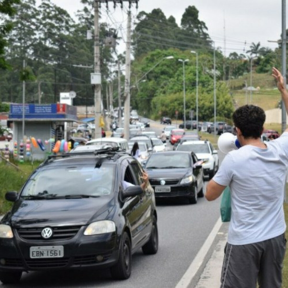 Movimento Pedágio Não reúne 600 pessoas na Mogi-Dutra