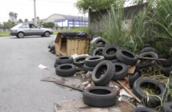 Pneus velhos são recolhidos no Alto Tietê