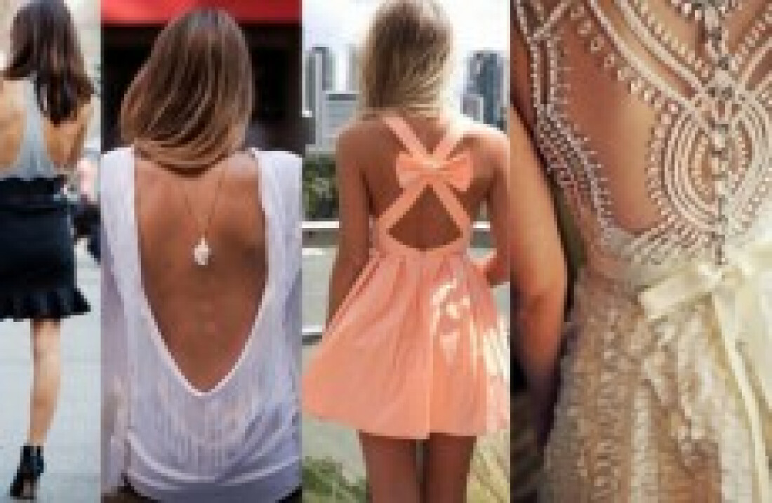 Decote nas costas destaca a sensualidade feminina