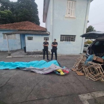 GCM de Poá flagra soltura de balões no Jd. São José