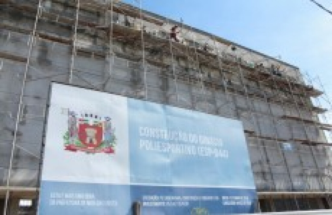 Construção do novo ginásio tem 71% das obras prontas